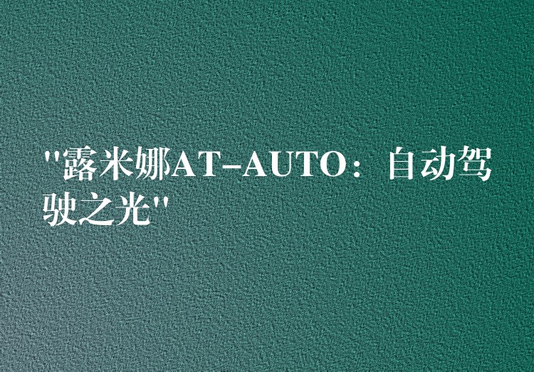 “露米娜AT-AUTO：自动驾驶之光”