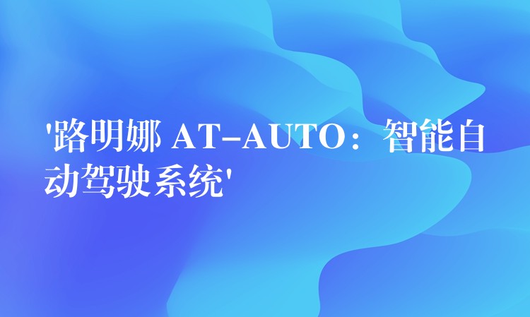 ‘路明娜 AT-AUTO：智能自动驾驶系统’