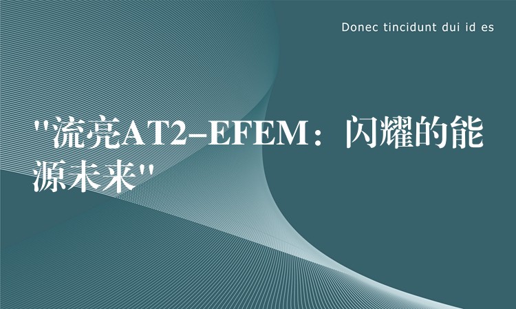 “流亮AT2-EFEM：闪耀的能源未来”