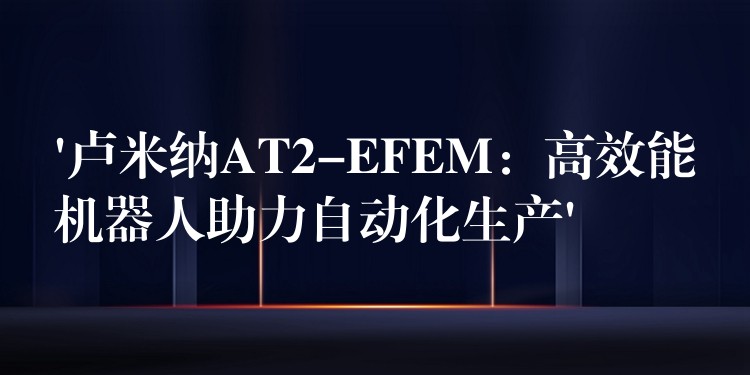 ‘卢米纳AT2-EFEM：高效能机器人助力自动化生产’