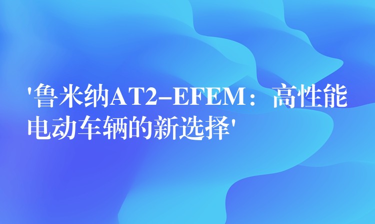 ‘鲁米纳AT2-EFEM：高性能电动车辆的新选择’