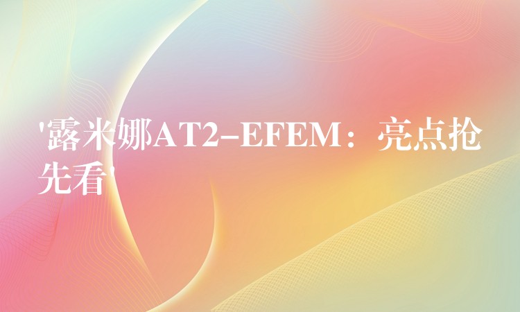 ‘露米娜AT2-EFEM：亮点抢先看’