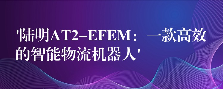 ‘陆明AT2-EFEM：一款高效的智能物流机器人’