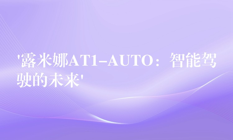 ‘露米娜AT1-AUTO：智能驾驶的未来’