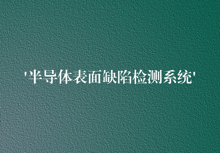 ‘半导体表面缺陷检测系统’