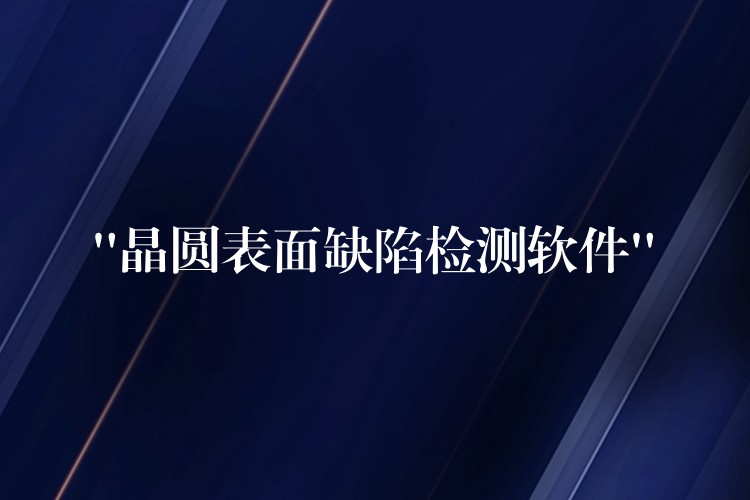 “晶圆表面缺陷检测软件”